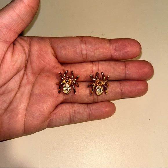 Spider Gold Earrings - Picture 1 of 2